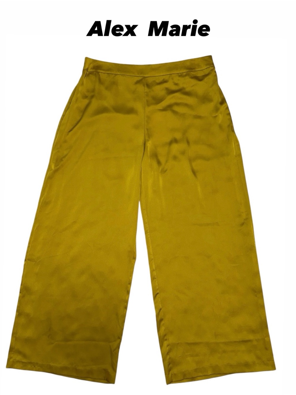 Alex Marie Olive-Mustard Straight -Leg Woman Pants Size XL